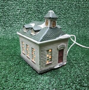 Vintage School Village Figurine, 5”x4”x6”LWH, Light Works